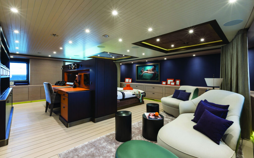 interior of motor yacht Engelberg