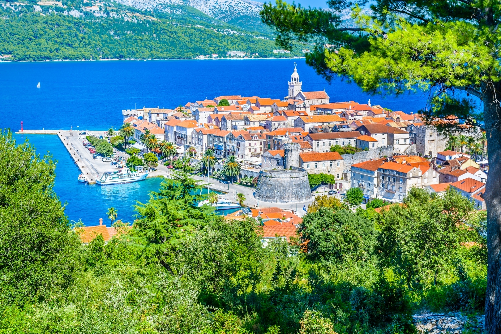 Korcula, Croatia, Aerial