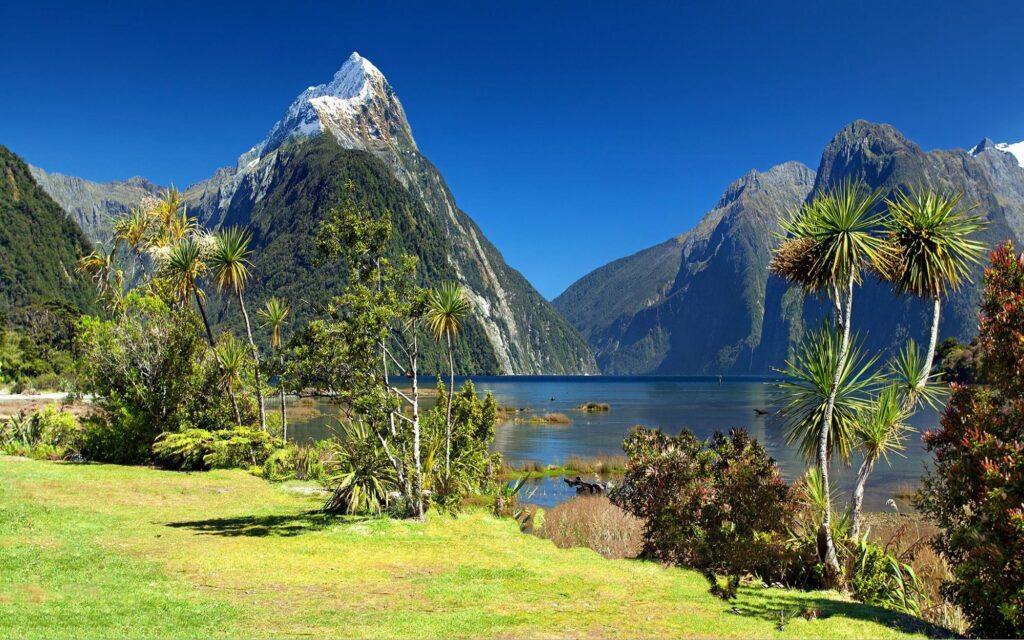 Lake surrounded by mountains