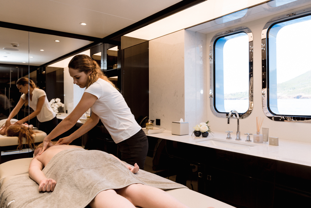 Massage spa on yacht