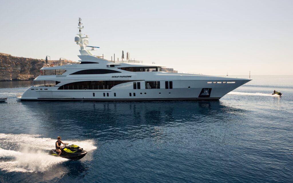 yacht at anchor