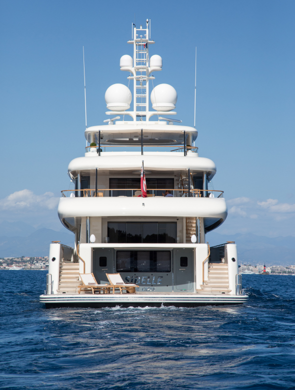 sibelle yacht aft decks