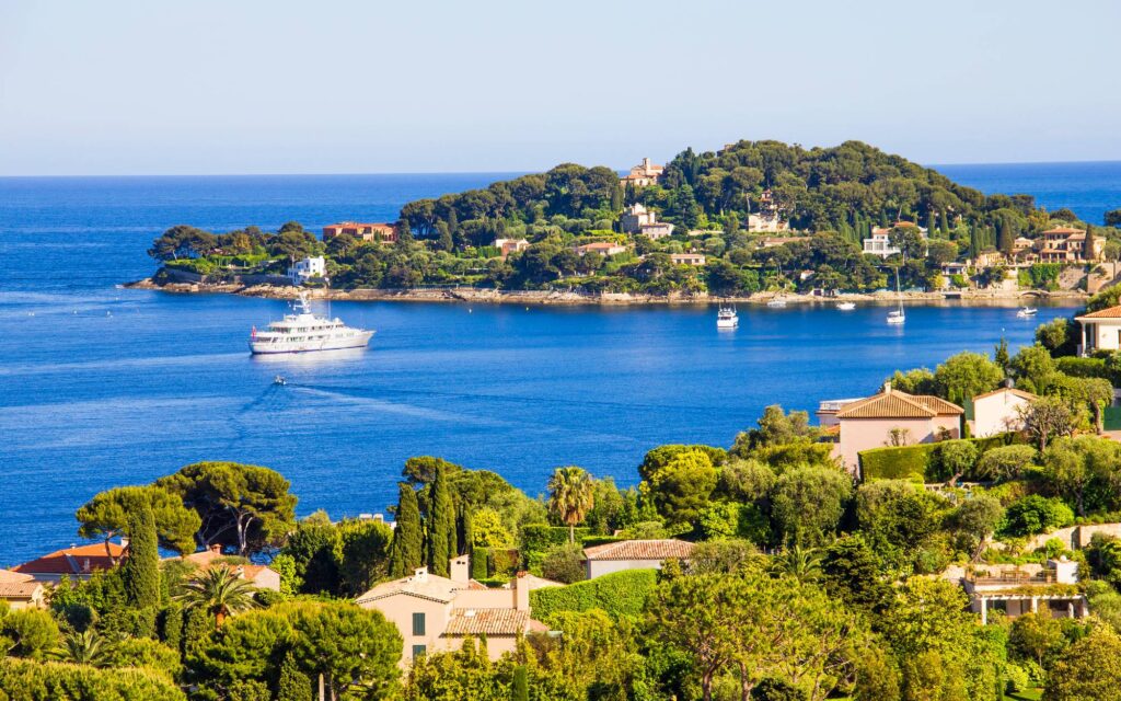 Superyacht anchored in St Jean Cap Ferrat