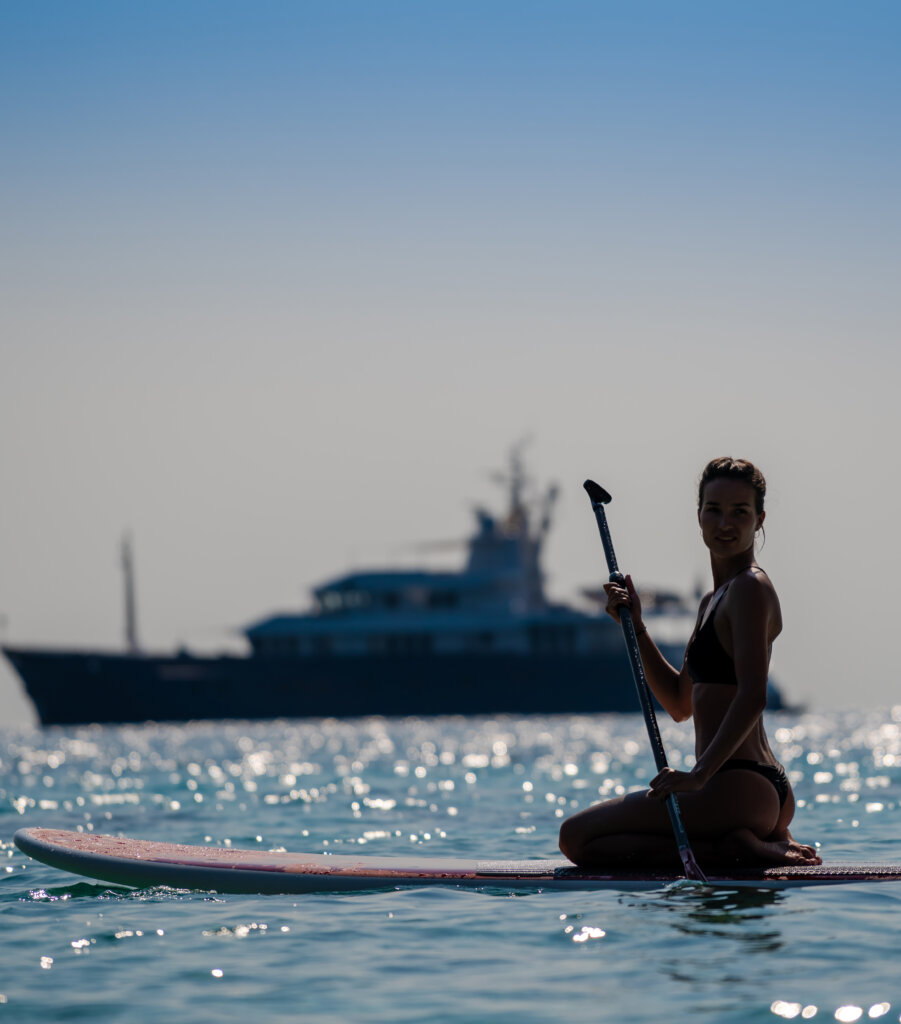 paddle boarding