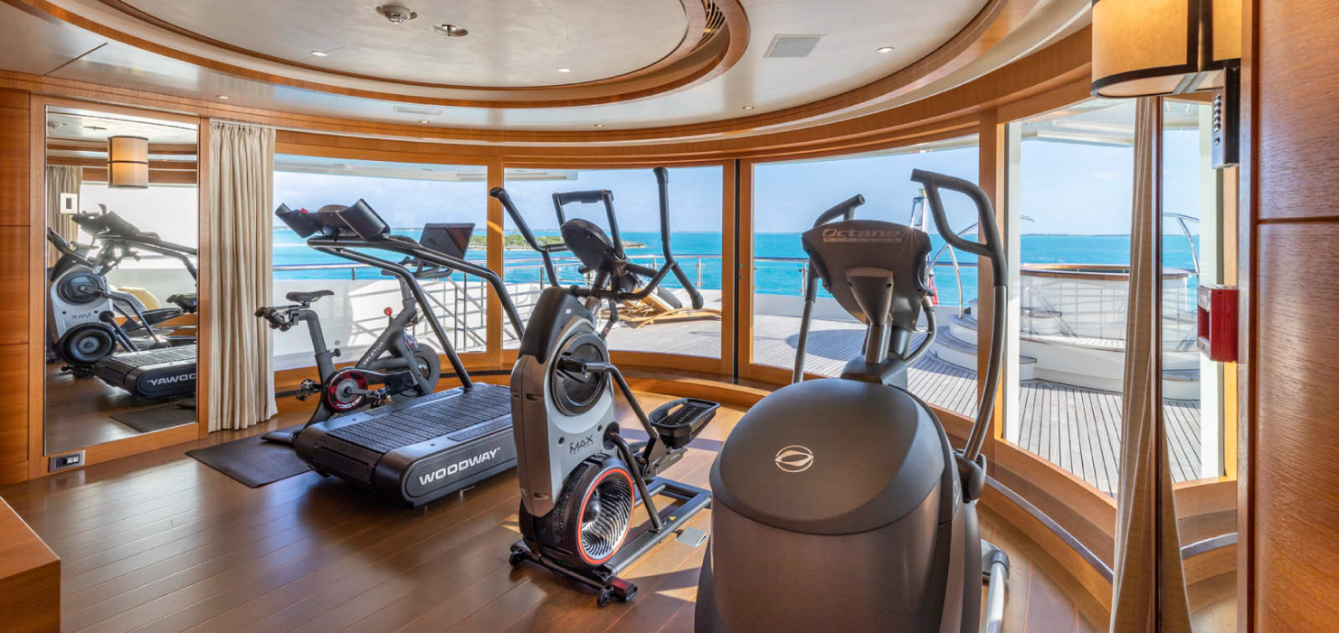 Gym on a yacht